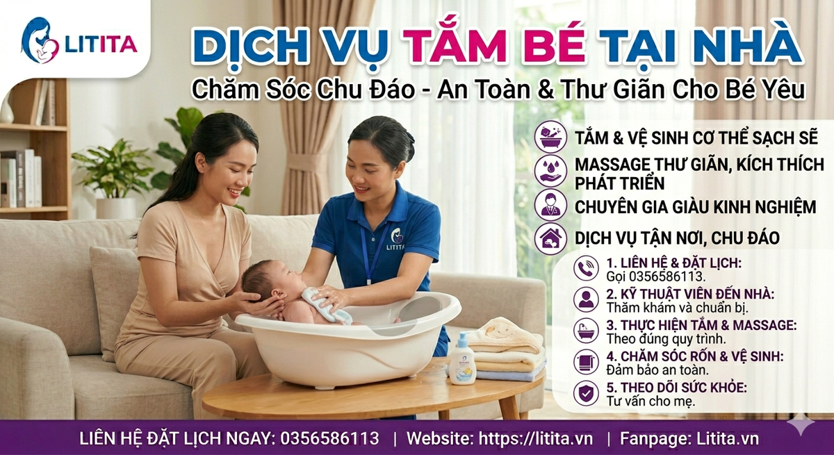 Tắm bé chuẩn Y khoa